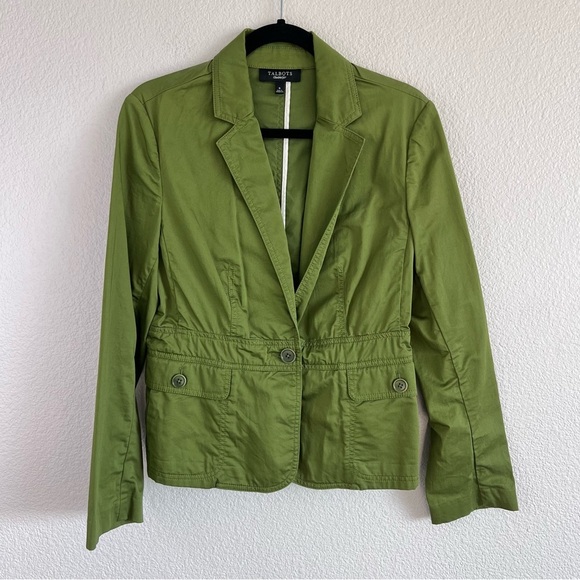 Talbots Women’s Green Twill Blazer Jacket - Picture 1 of 9